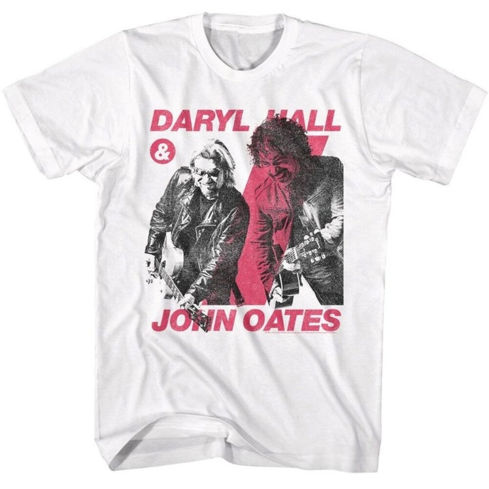 Hall and Oates Rockin Out White T-Shirt